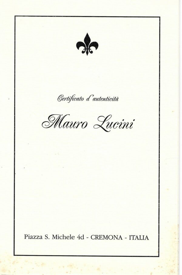 经 Officina Mauro Lucini 认证